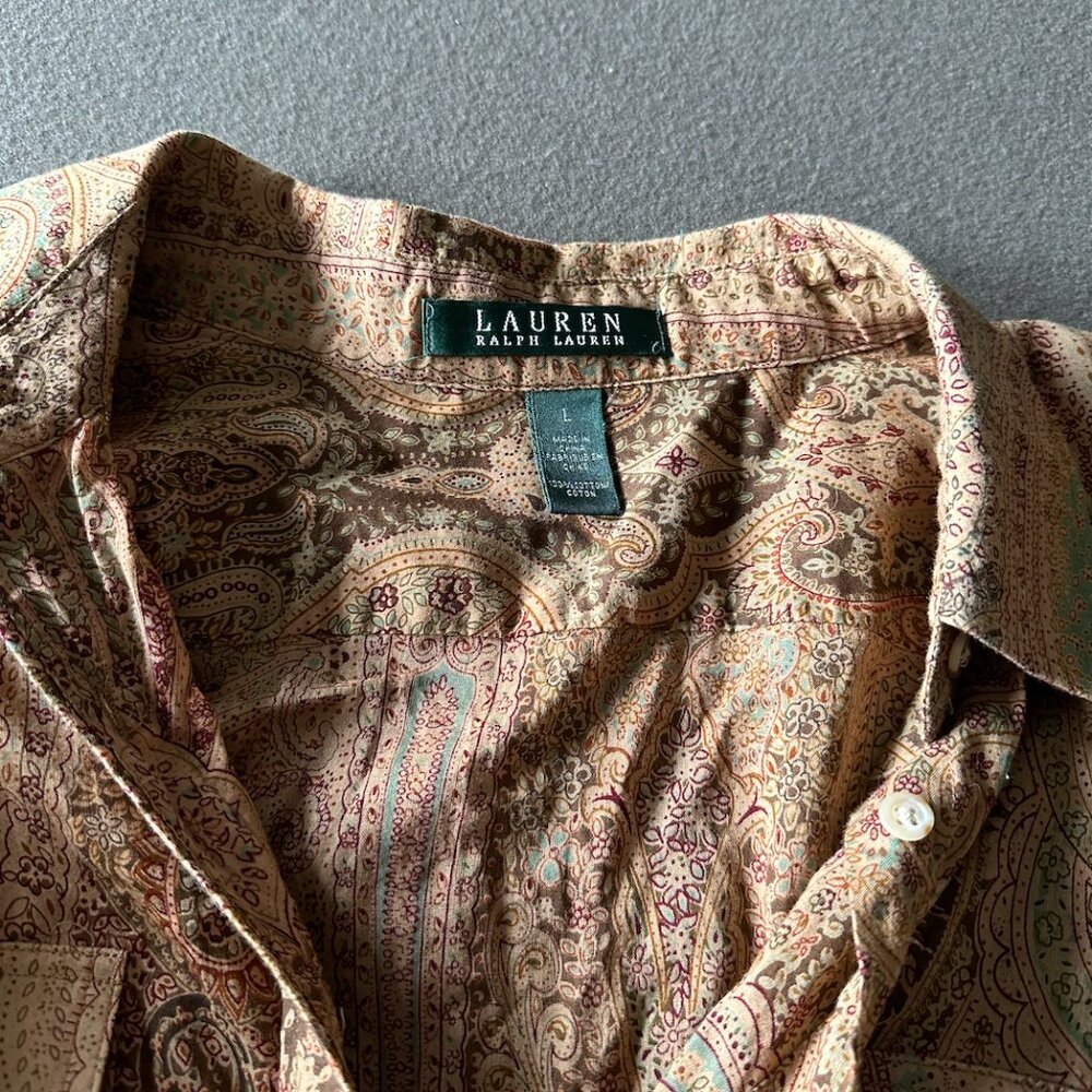 Women's Vintage Paisley Lauren by Ralph Lauren Button Down